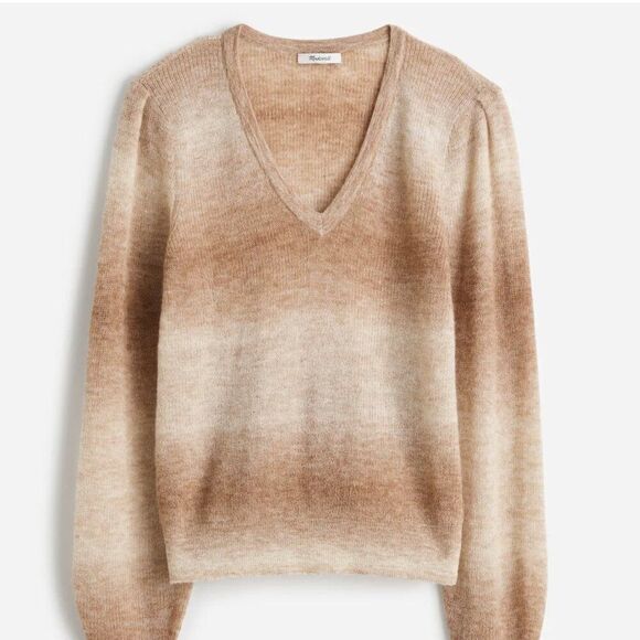 Madewell  ns689 Alpaca-Blend Deep V-Neck Sweater NWOT size small - Picture 5 of 9